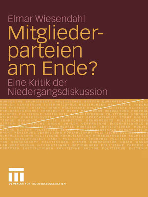 cover image of Mitgliederparteien am Ende?